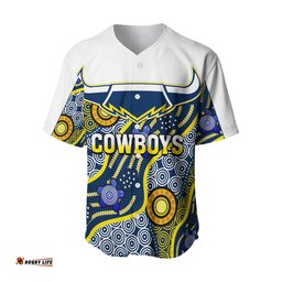 Cowboys Baseball Jersey Shirt North Queensland Indigenous