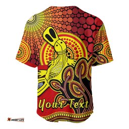 Custom Personalised Aboriginal Platypus Baseball Jersey Shirt Tree On The Hill Sunshine