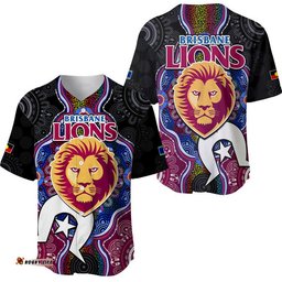 Brisbane Lions Football NAIDOC Week Baseball Jersey Shirt Indigenous