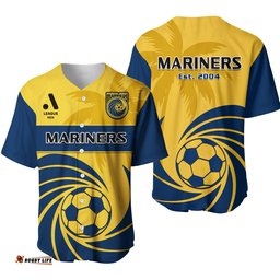 Central Coast Football Baseball Jersey Shirt A League Men Mariners 2004 Palm Tree Simple Style Ver.01