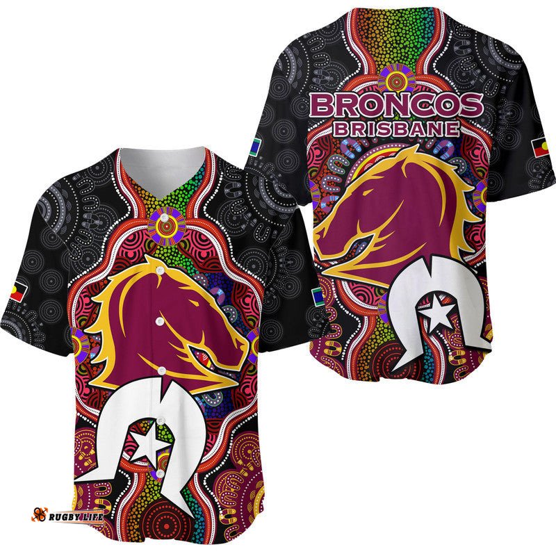 Broncos Rugby NAIDOC Week Baseball Jersey Shirt Indigenous