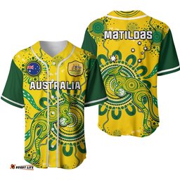 Australia Soccer Baseball Jersey Shirt Kangaroos Matildas FIFA Womens World Cup Ver.02