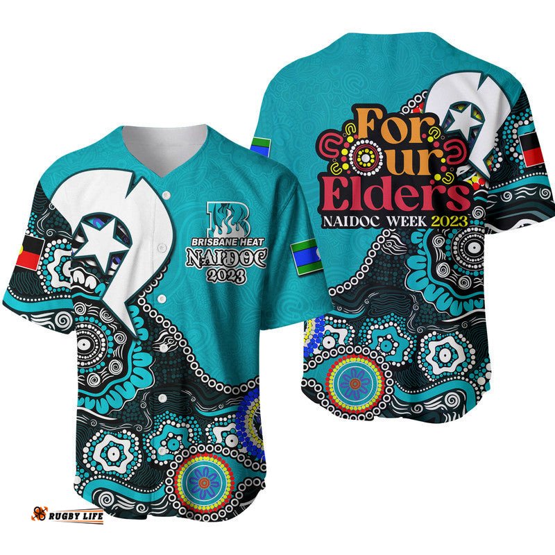 Brisbane Heat Cricket Baseball Jersey Shirt NAIDOC Patterns