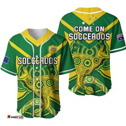 Australia Soccer Baseball Jersey Shirt Champions Aboriginal Kangaroos World Cup Football Socceroos Ver.02