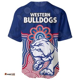 Bulldogs Football Baseball Jersey Shirt Western Doggies Aboriginal Art