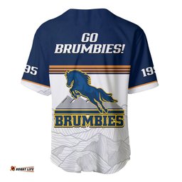 Brumbies Rugby 1995 Super Sporty Style Baseball Jersey Shirt