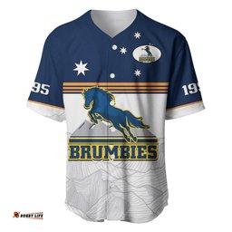 Brumbies Rugby 1995 Super Sporty Style Baseball Jersey Shirt