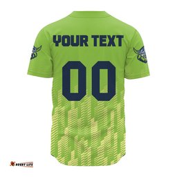 Canberra Raiders Baseball Jersey Shirt Logo Sport Ombre NRL