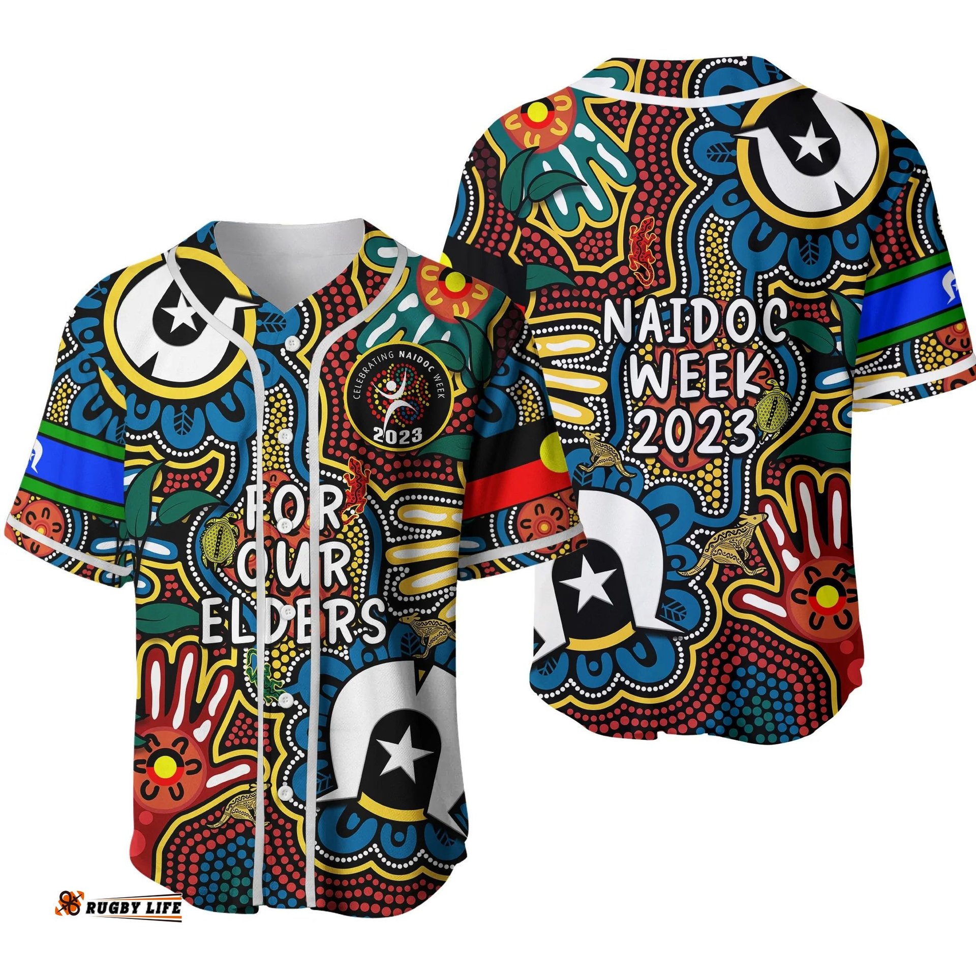 Australia NAIDOC Week Baseball Jersey Shirt For Our Elders Indigenous Ver.02
