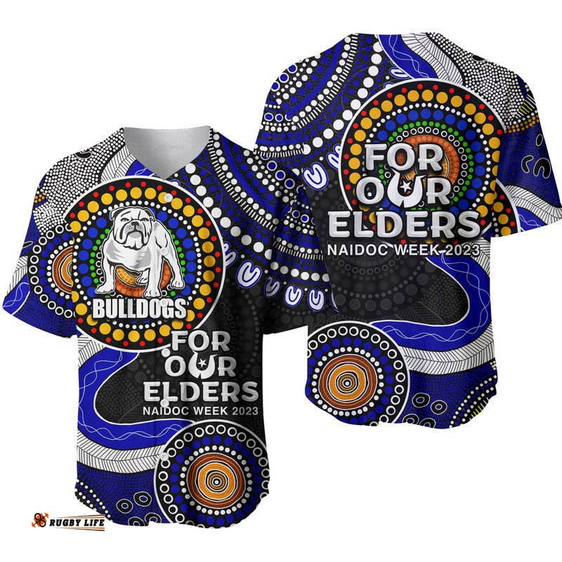 Bulldogs Rugby Baseball Jersey Shirt NAIDOC Aboriginal 03