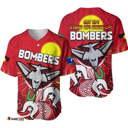Bombers NAIDOC Week Baseball Jersey Shirt Essendon Football Aboriginal