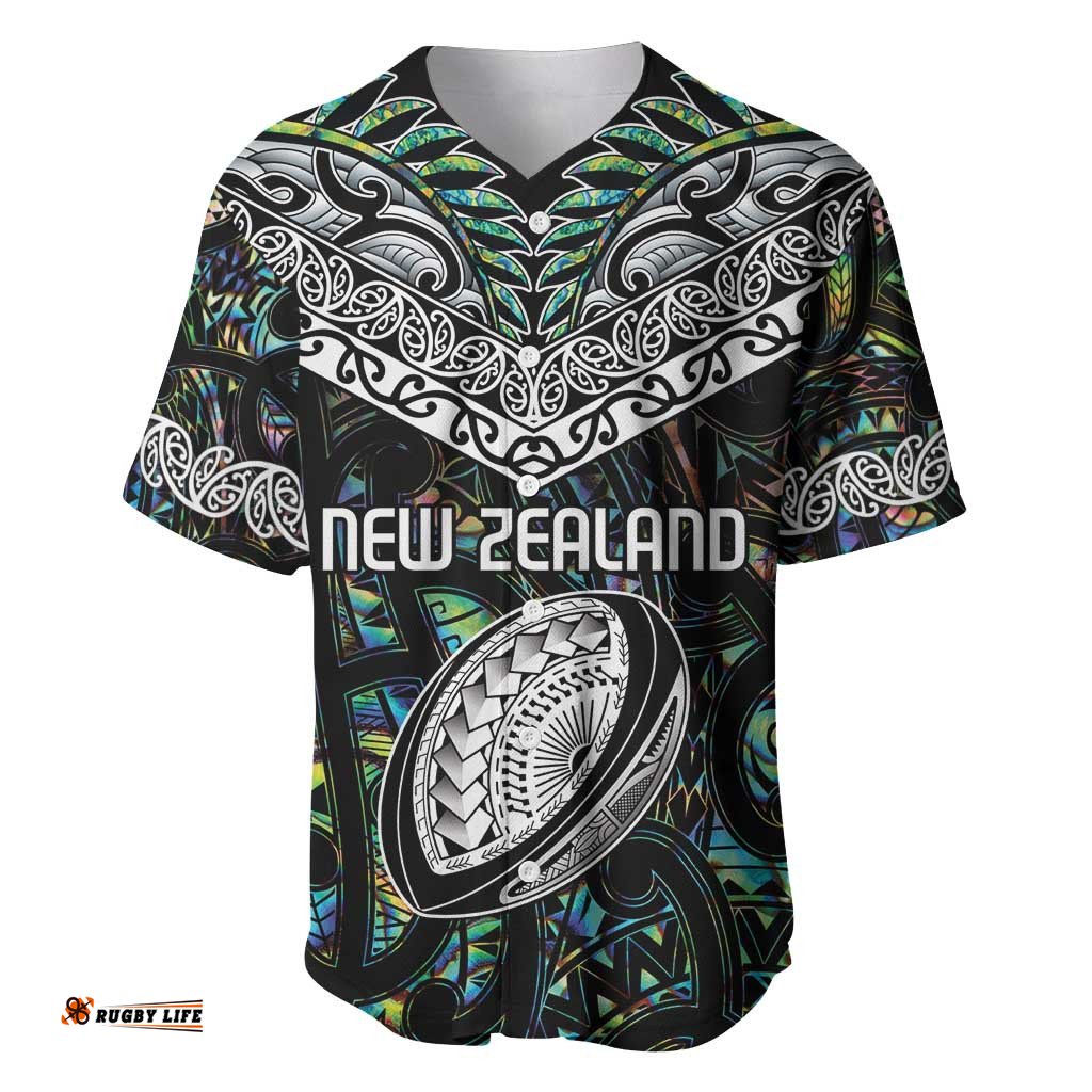 Custom New Zealand Baseball Jersey Shirt Maori Rugby Tattoo Papua Shell