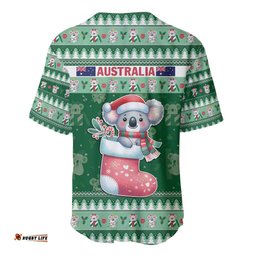 Aussie Koala Baseball Jersey Shirt Merry Christmas