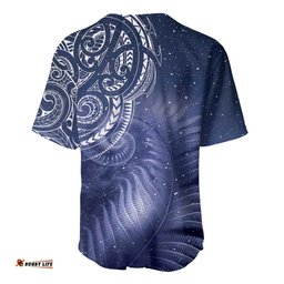 New Zealand Galaxy Fern Baseball Jersey Shirt