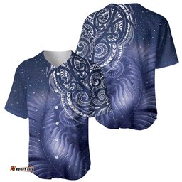 New Zealand Galaxy Fern Baseball Jersey Shirt