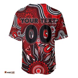 Personalised Bombers NAIDOC Week 2024 Baseball Jersey Shirt Aussie Aboriginal Art
