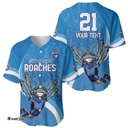 Custom NSW Cockroaches Blues Baseball Jersey Shirt New South Wales Origin No2