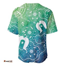 Australia Aboriginal Style Baseball Jersey Shirt World Ocean Day