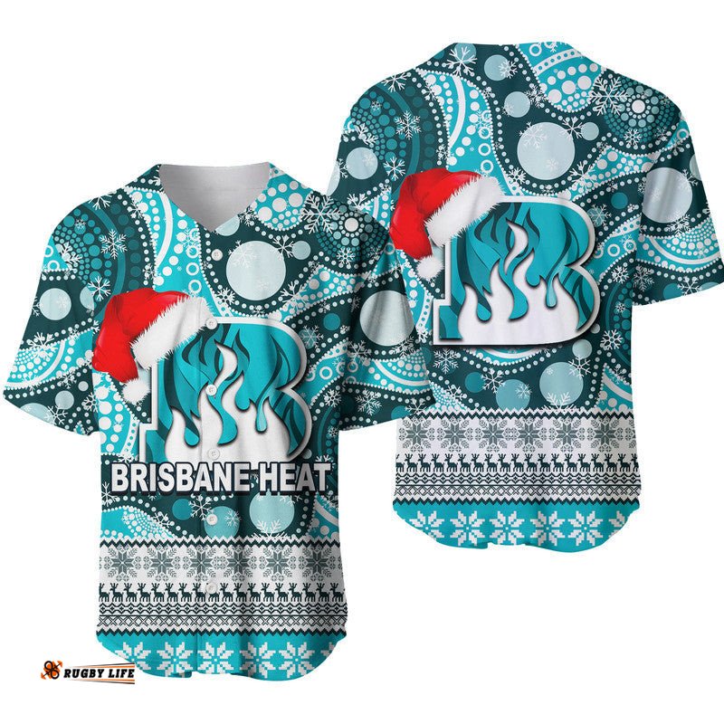 Brisbane Heat Christmas Mix Aboriginal Baseball Jersey Shirt
