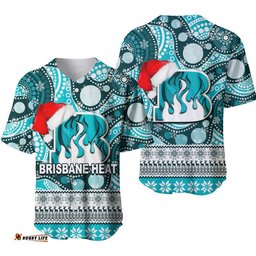 Brisbane Heat Christmas Mix Aboriginal Baseball Jersey Shirt