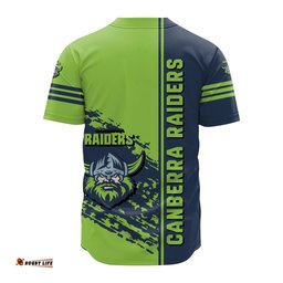 Canberra Raiders Baseball Jersey Shirt Quarter Style NRL