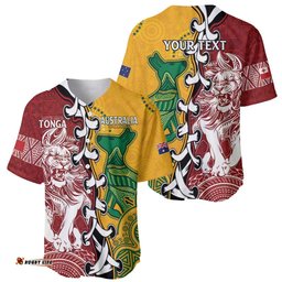Mate Ma'a Tonga Vs Australia Rugby Personalized Baseball Jersey Shirt Special Mascots