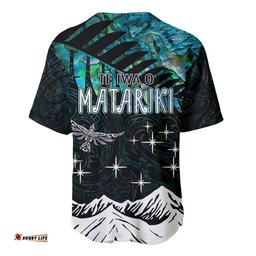 Peronsalised Maori New Year Baseball Jersey Shirt Matariki Mix Paua Shell
