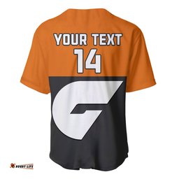 Personalised GWS Giants Football Baseball Jersey Shirt Sporty Style