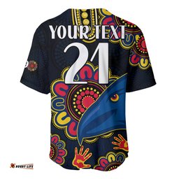 Custom Personalised AFL Adelaide Football The Crows 1990 Aboriginal Baseball Jersey Shirt
