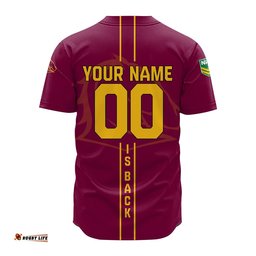 Brisbane Broncos Baseball Jersey Shirt Personalized Rugby For Fan NRL