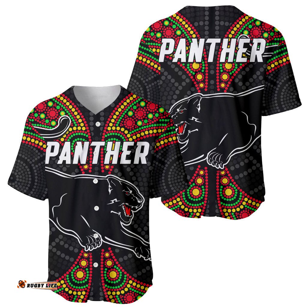 Panthers Liquorice Allsorts Rugby Aboriginal Baseball Jersey Shirt 06