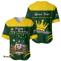 Personalised 12 June Australia King Birthday Baseball Jersey Shirt Aboriginal National Color