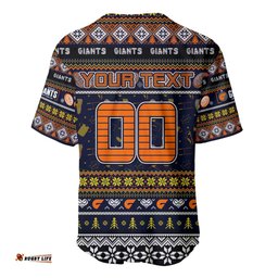 Personalized Giants Football Xmas Baseball Jersey Shirt Australia AFL Mascot