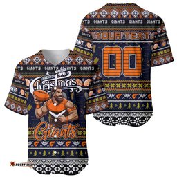 Personalized Giants Football Xmas Baseball Jersey Shirt Australia AFL Mascot