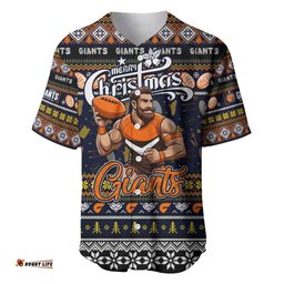 Personalized Giants Football Xmas Baseball Jersey Shirt Australia AFL Mascot