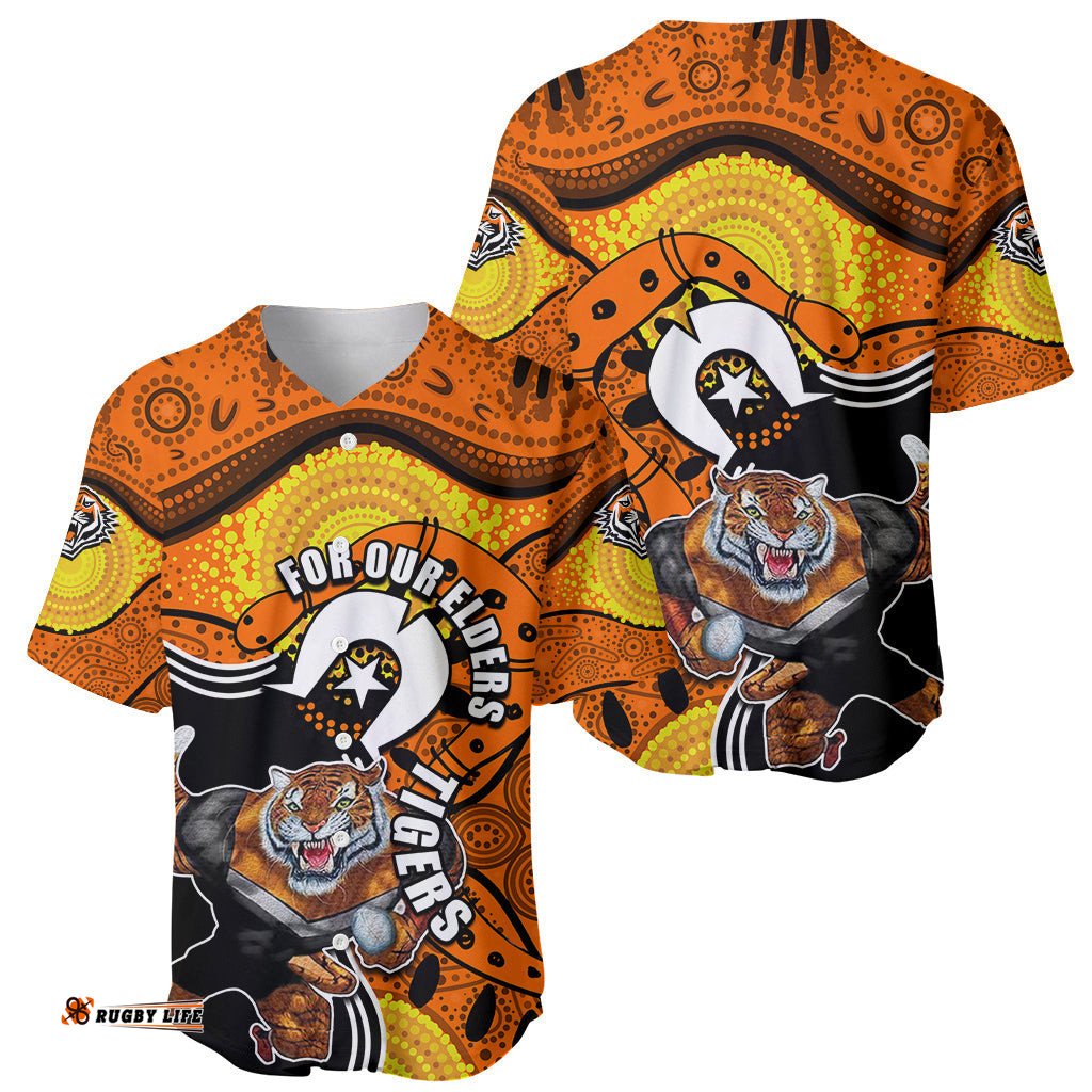 Tigers Mascot NRL Baseball Jersey Shirt NAIDOC