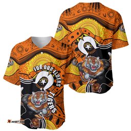 Tigers Mascot NRL Baseball Jersey Shirt NAIDOC
