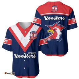 Roosters Rugby Baseball Jersey Shirt Tricolours 1908 Sporty Version