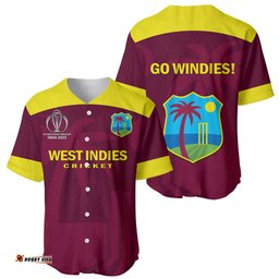 West Indies Cricket Baseball Jersey Shirt Go Windies Dynamic Version