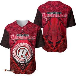 Melbourne Renegades Indigenous Aboriginal Cricket Baseball Jersey Shirt
