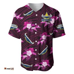 Custom Text And Number Cowboys Rugby Baseball Jersey Shirt Polynesian Tribal Mix Tropical Hawaiian Pink Style