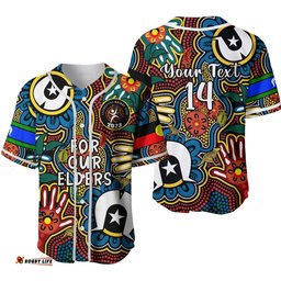 Custom Text And Number Australia NAIDOC Week Baseball Jersey Shirt For Our Elders Indigenous Ver.02