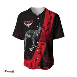 Custom Personalised Bombers Indigenous Baseball Jersey Shirt Custom Text and Number