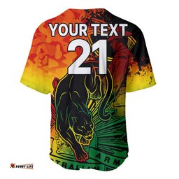 Custom Text And Number NRL ANZAC Panthers Baseball Jersey Shirt Camouflage 02