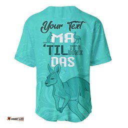 Personalised Matildas Australia Day Baseball Jersey Shirt Proud To Be Tillies Turquoise Version