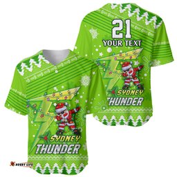 Custom Thunder BBL Baseball Jersey Shirt Christmas Vibe