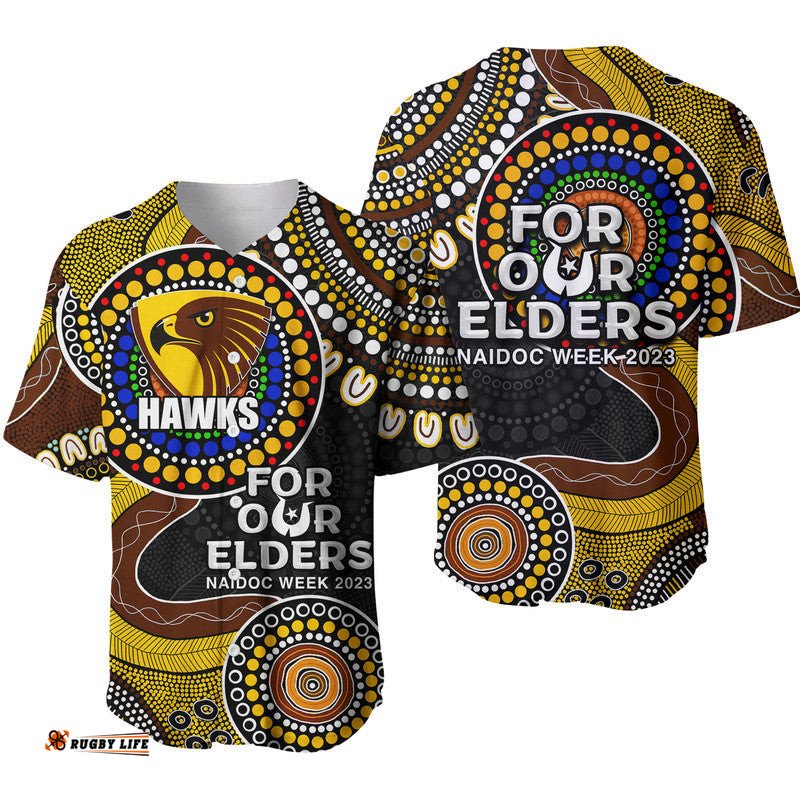 Hawks Rugby Baseball Jersey Shirt NAIDOC Aboriginal