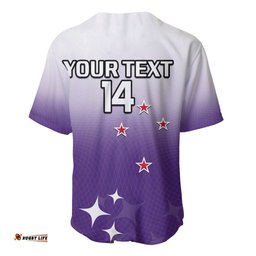 Custom Text And Number Aotearoa Northern Stars Netball Sporty Style Baseball Jersey Shirt