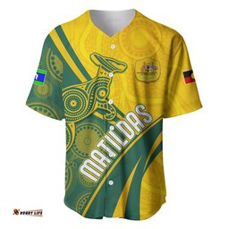 Personalised Australia Soccer Matildas Indigenous Baseball Jersey Shirt World Cup