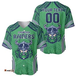 Raiders Rugby Custom Baseball Jersey Shirt With Polynesian Style